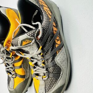 Montrail Highlander Trail Running Shoes Mens 9.5 Yellow Grey Good GL1064-800